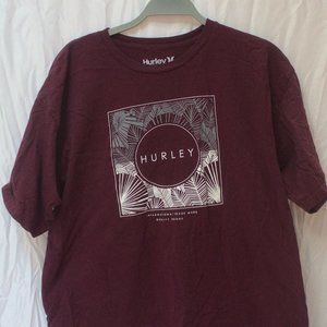 Hurley Magenta Logo Tee, Size L